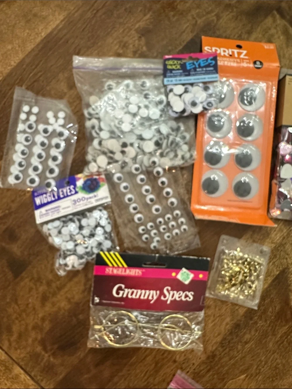 Assorted Craft Beads, Googly Eyes & Novelty Granny Specs - Multicolor